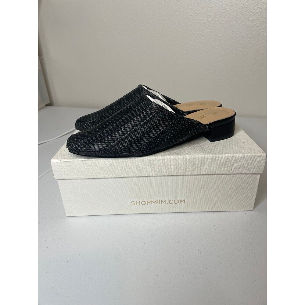 Black Woven Mules by Miracle Miles Size 7.5 - Picture 2 of 5